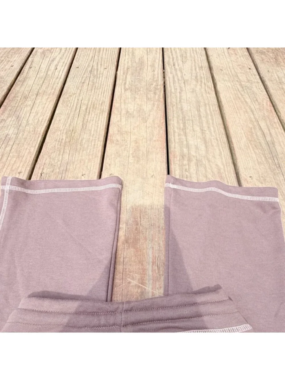 Edited Mauve Drawstring Sweatpants With White Stitching Size Small
